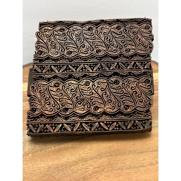 Antique Copper Stamp Batik Tjap Chop Indonesian Fabric Hand Printing Art